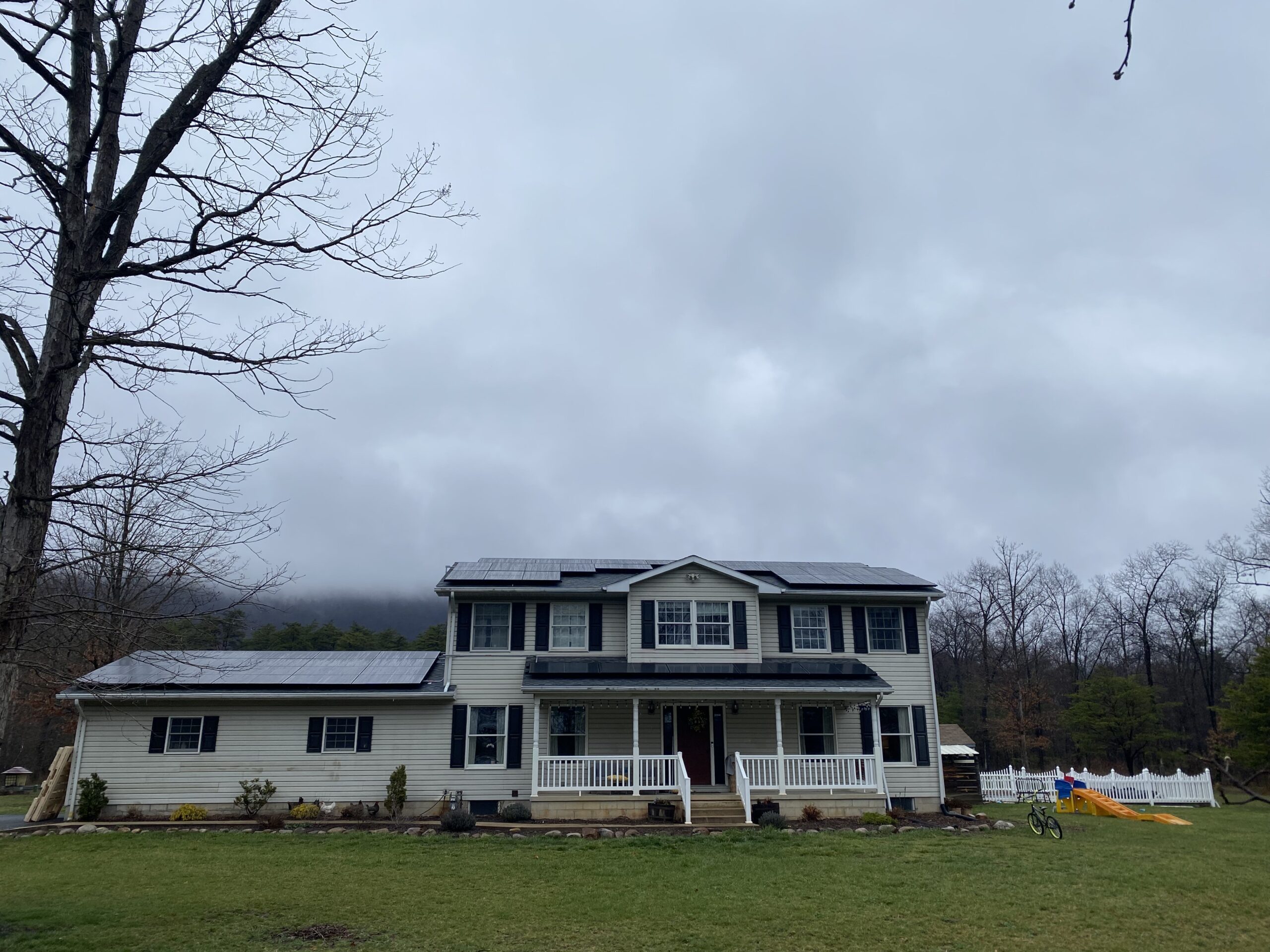 house with solar panels