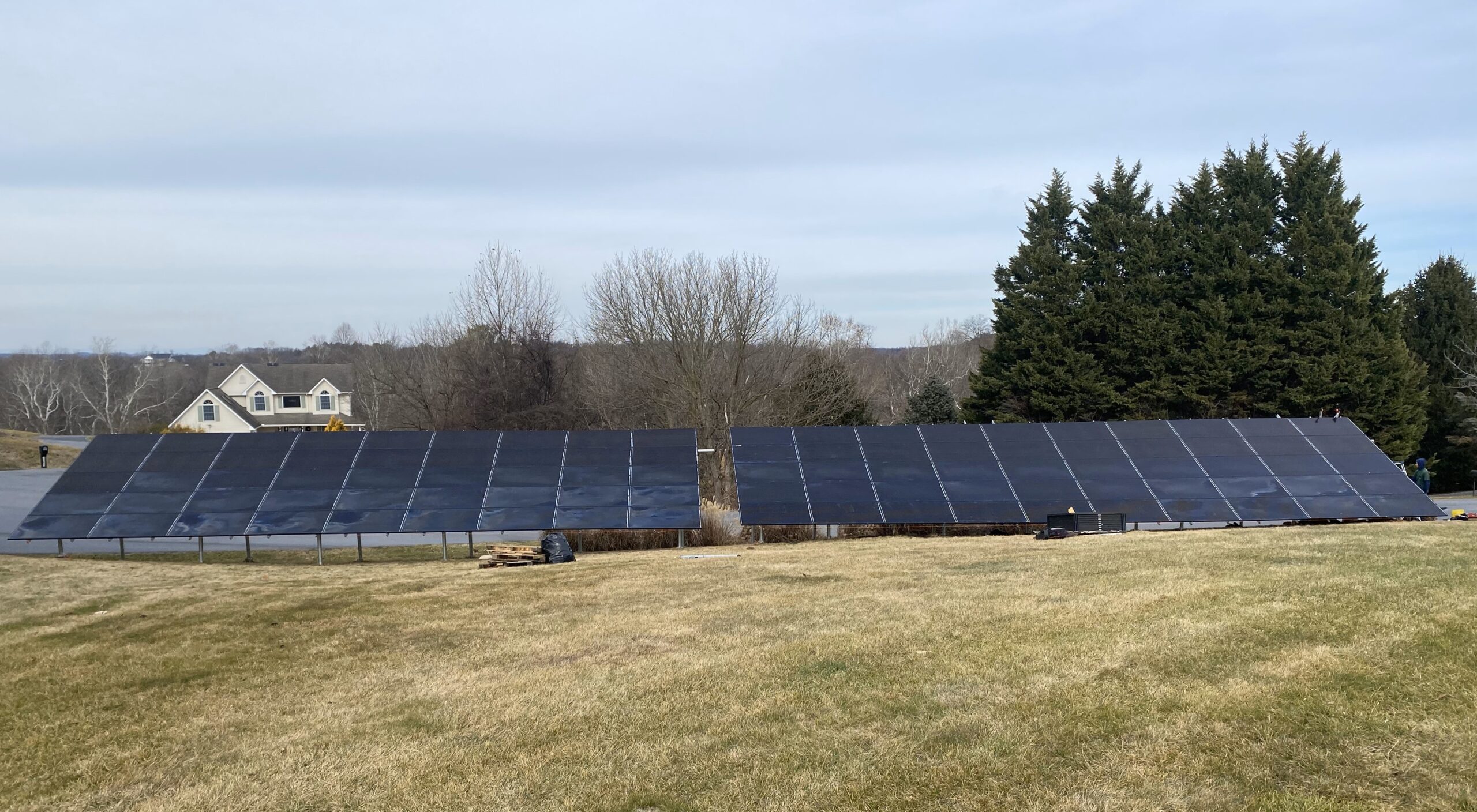 solar panels in a field