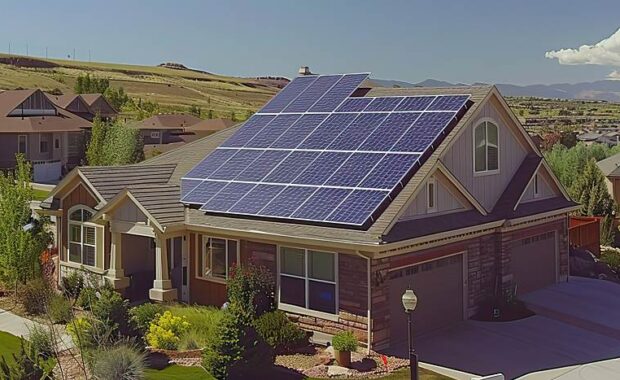 Frederick County Maryland home with solar panel installed