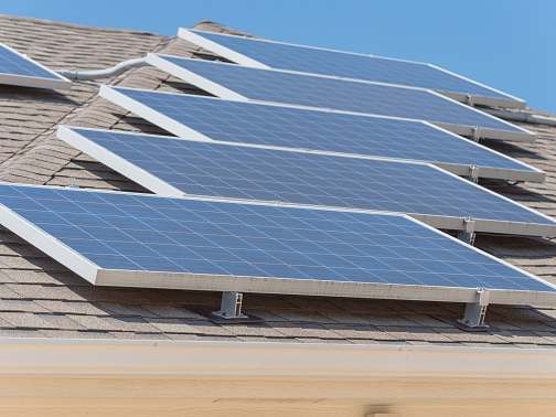 solar panel on residential home in preston country west virginia