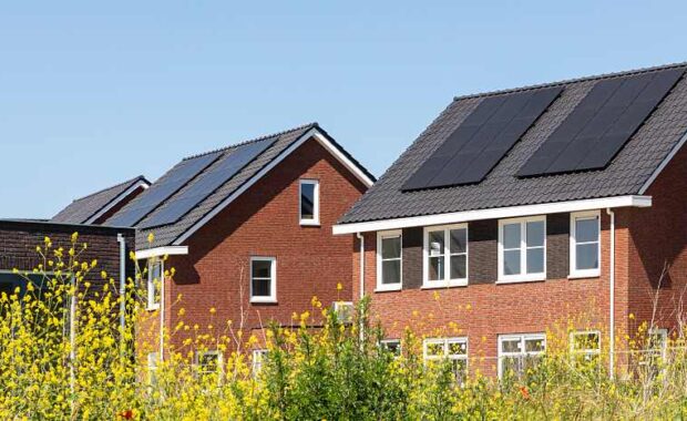 solar panels installed on roof a residential home