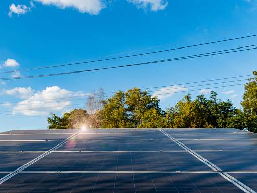 solar panels installed on a home roof