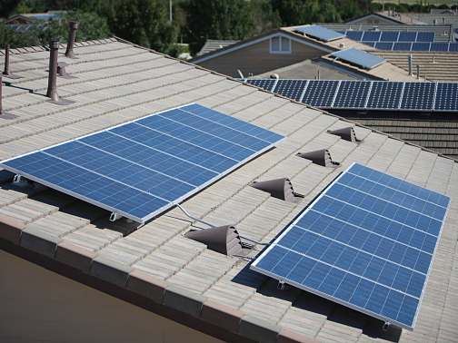 solar panels on one level home