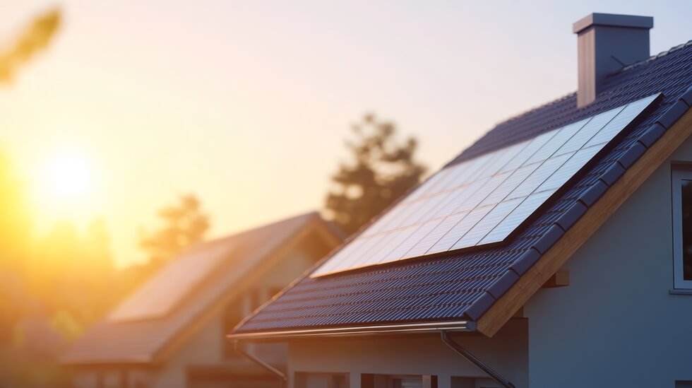 residential solar panels on Maryland homeowners roof