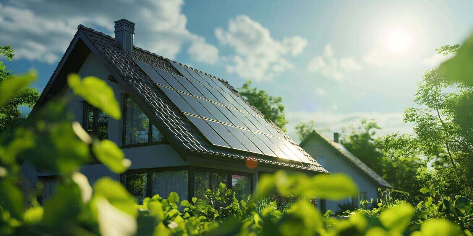 photovoltaic system on a single-family home in Maryland