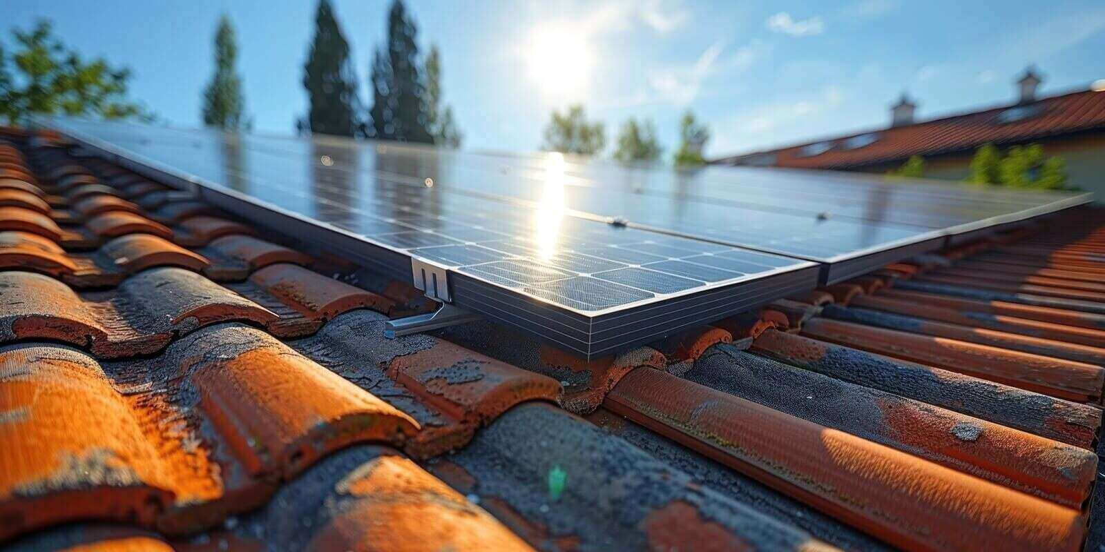 Maryland solar panel installation on a clay tile roof