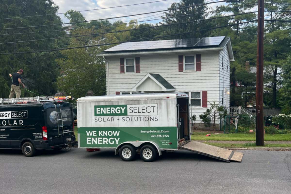 solar installation on maryland home