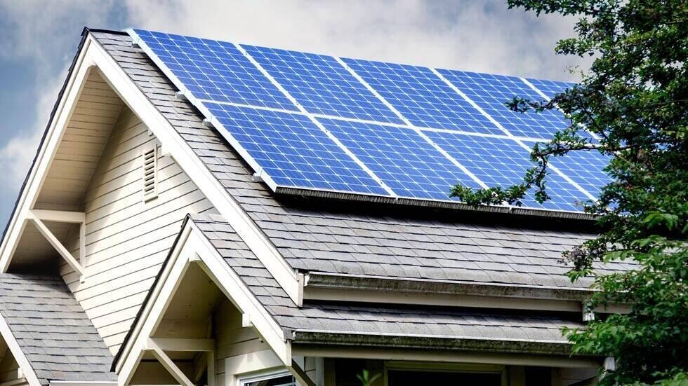 solar panel on the roof of a home