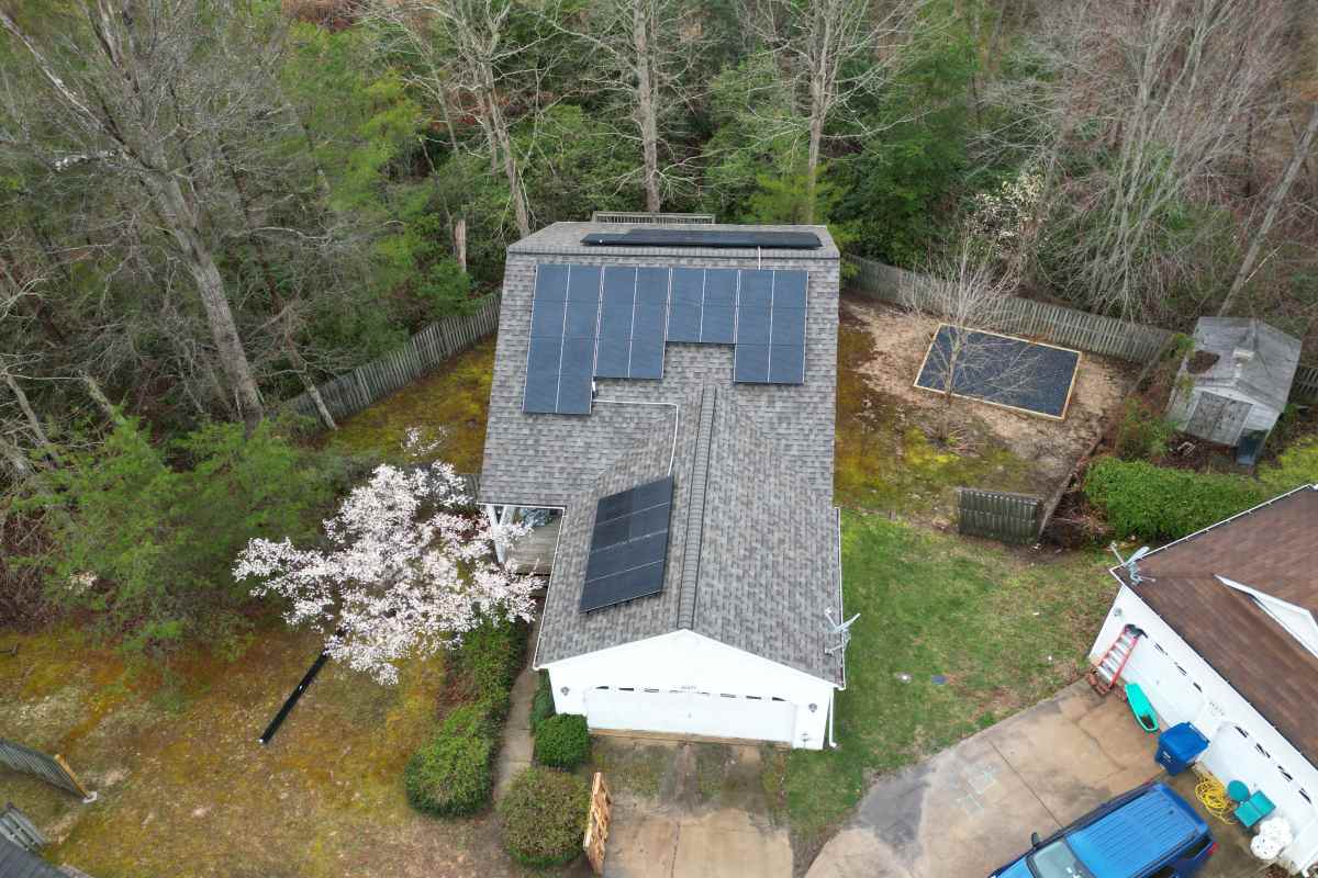 virginia solar installation company finished roof project