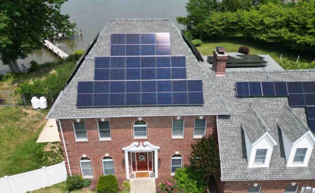 maryland solar installation by canal