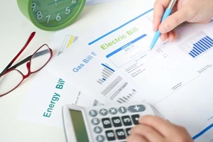 gas bill statement and home energy consumption