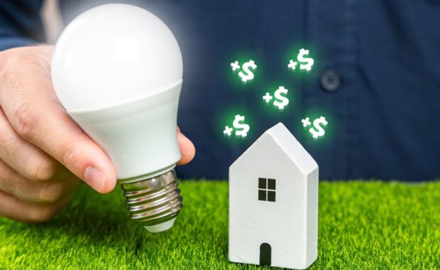 solar savings concept for reducing your electricity bills with solar installation