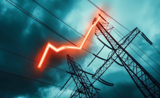 monthly electricity bill prices increase concept