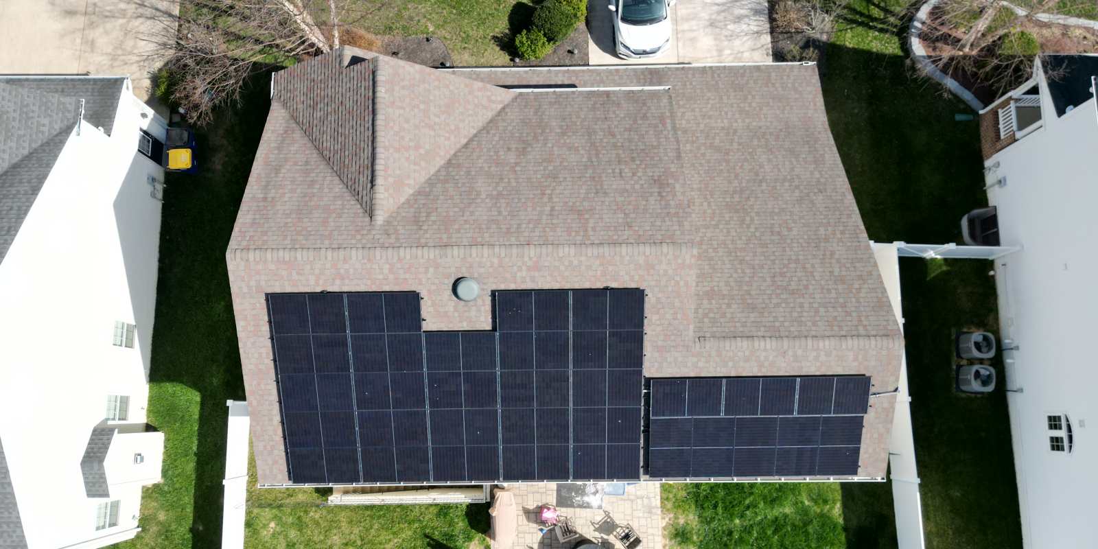 Charles County MD solar installation aerial