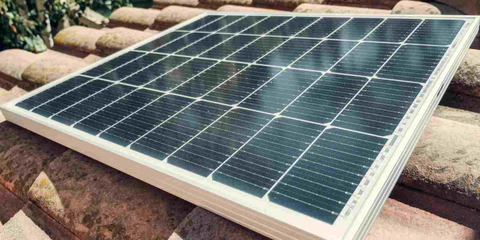 Solar Panel Placed on Roof Tiles