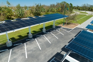 Solar Panels Installed on A Shaded Roof