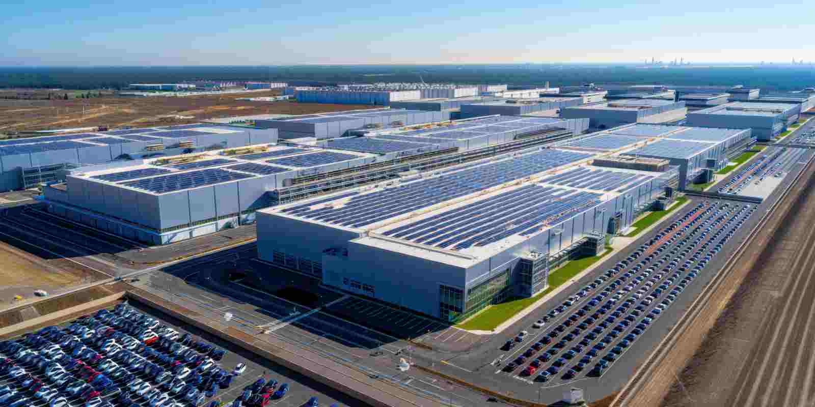 Maryland Industrial Complex with Commercial Solar Panels