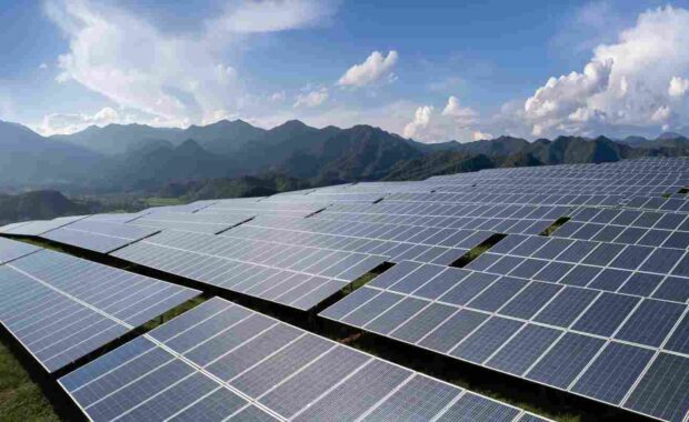 Solar Arrays Installed in Mountain Area