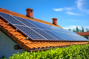 Solar Panels on An Efficient Home in Maryland