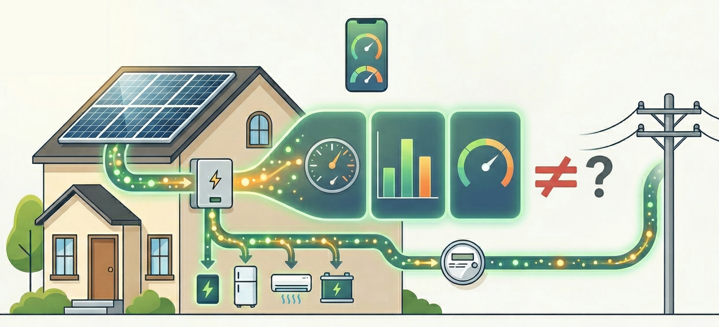 cover photo showing solar app vs electric bill reports