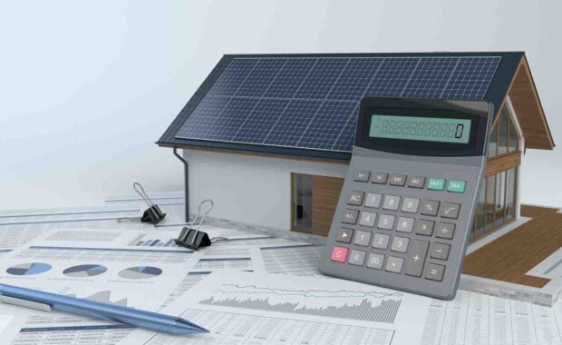 House with Photovoltaic Solar Panel Calculator and Documents