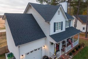 Asphalt Roof Installed on a Newly Built House