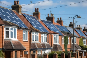 Terraced Houses in Maryland with Solar Panels Installed
